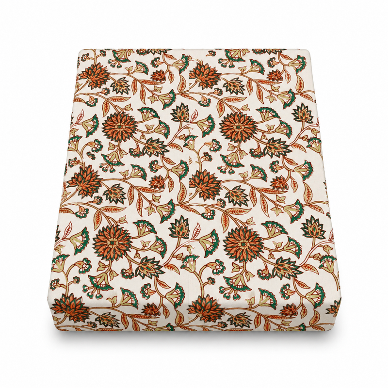 Golden Green Double Bed Sheet 96x102"