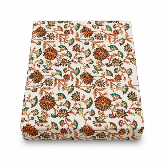 Golden Green Double Bed Sheet 96x102"