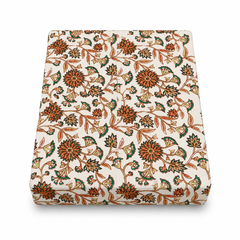 Golden Green Double Bed Sheet 96x102"