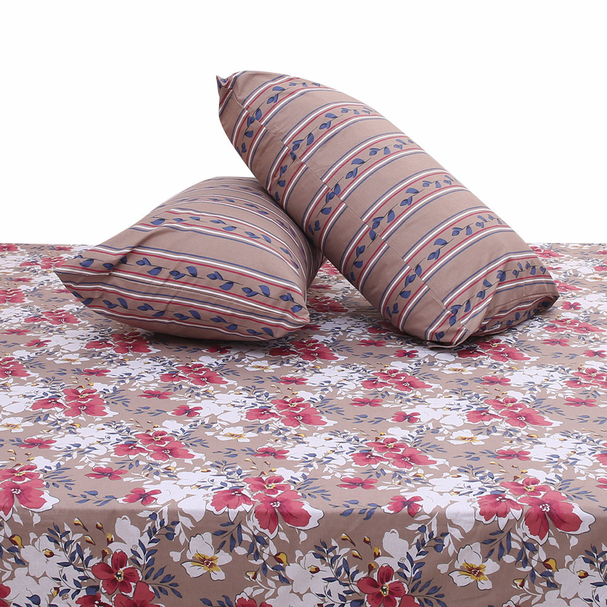 Rustic Floral Double Bed Sheet 94x98" - Habitt