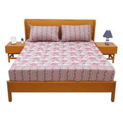 Rustic Floral Double Bed Sheet 94x98" - Habitt