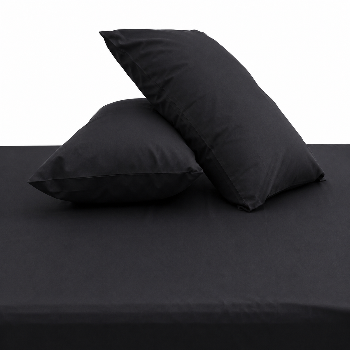 Black Dyed Double Bed Sheet 96x102" | Plain Double Bedsheet