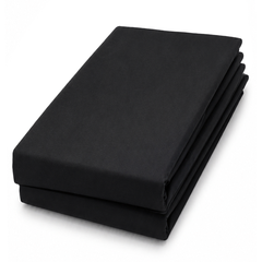 Black Dyed Double Bedding Set of 6 | Plain Double Bed Set