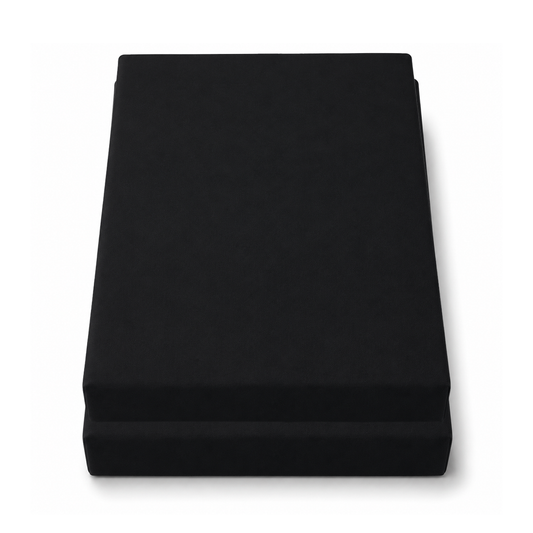 Black Dyed Double Bedding Set of 6 | Plain Double Bed Set