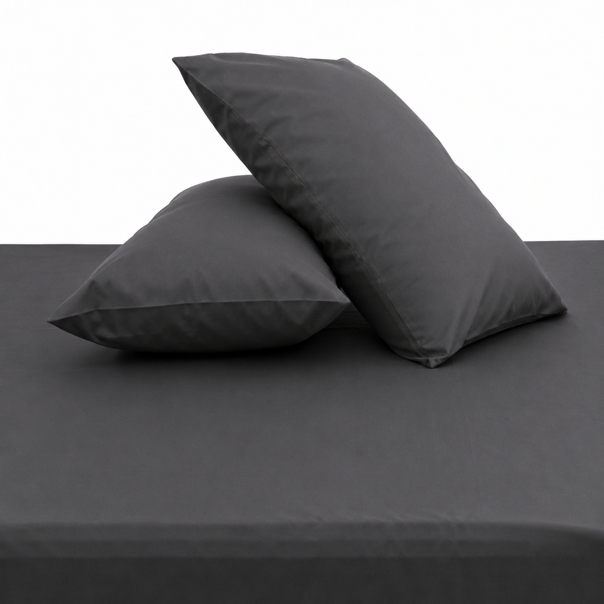 Charcoal Dyed Double Bedding Set of 6 | Plain Double Bed Set