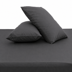 Charcoal Dyed Double Bedding Set of 6 | Plain Double Bed Set