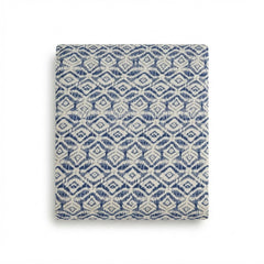 Blue Ikat Double Bed Sheet – 102 x 96 Inches | Soft Printed Bedsheet for Double Bed