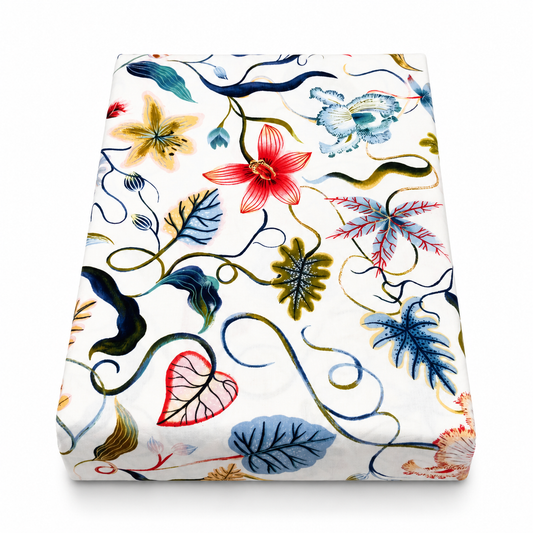Blue Double Bedding  Cotton/Percale – Multicolor Floral Printed Double Bed Bedding Set