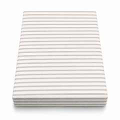 Brown Ticking Stripe Double Bed Sheet 96 × 102 Inch Cotton | White & Brown Striped Bed Sheet for Double Bed | Soft Cotton Bedsheet