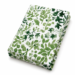 Green Botanical Double Bed Sheet 96 × 102 Inch Cotton | Green Leaf Print Bed Sheet for Double Bed | Soft Cotton Bedsheet