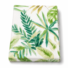 Green Tropical Leaf Print Bed Sheet – Botanical Bedding