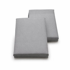 Silver Grey Dyed Satin Double Bedding Set of 6 | Plain Luxury Bedding Set