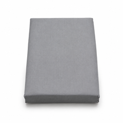 Silver Grey Dyed Satin Double Bedding Set of 6 | Plain Luxury Bedding Set