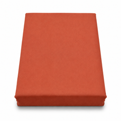 Terracotta Dyed Double Bedding Set of 6 Satin – Solid Color Luxury Double Bed Bedding Set
