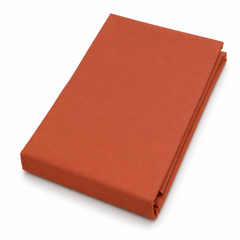 Terracotta Dyed Double Bedding Set of 6 Satin – Solid Color Luxury Double Bed Bedding Set