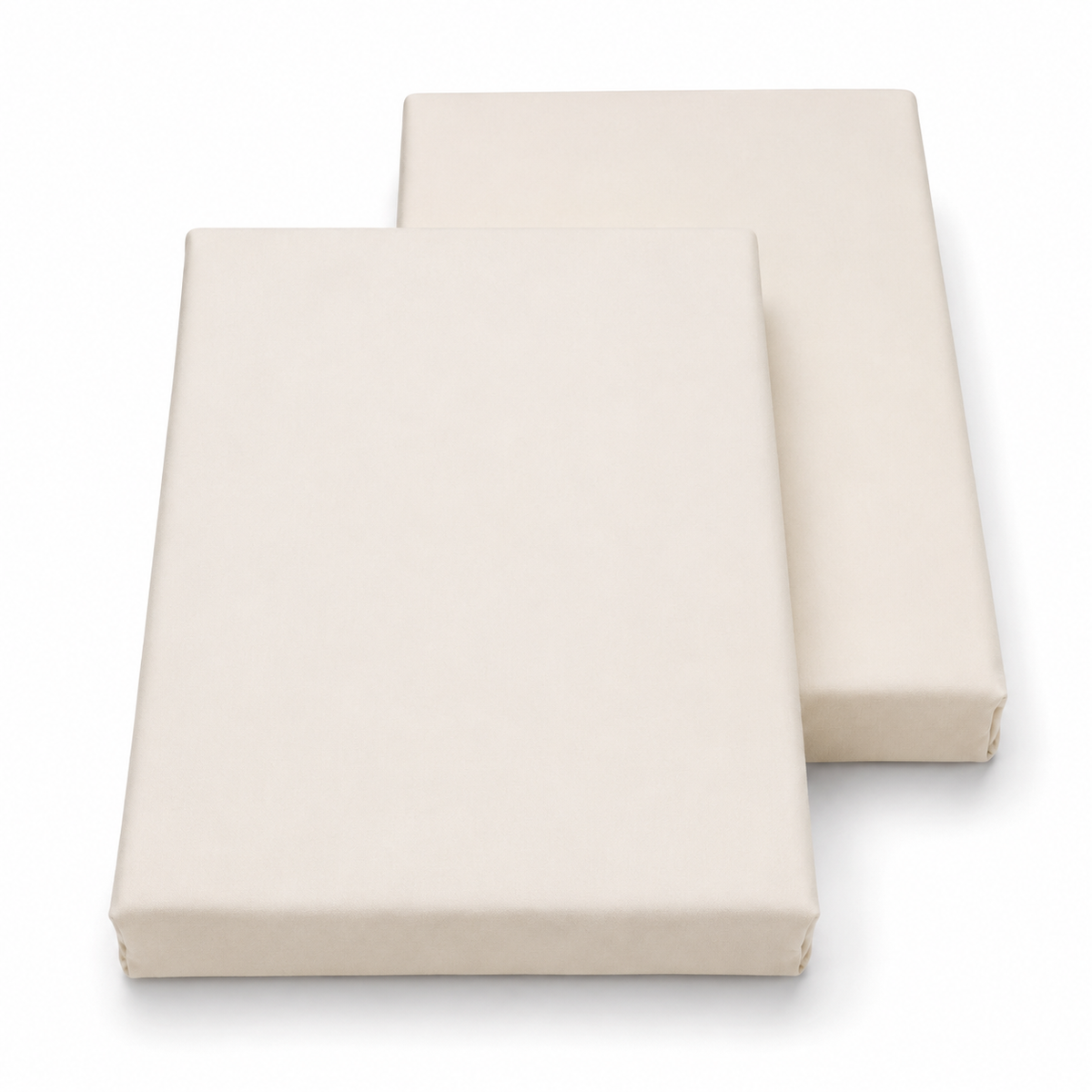 Vanilla Dyed Double Bedding Set of 6 Satin – Elegant Solid Color Luxury Double Bed Bedding Set