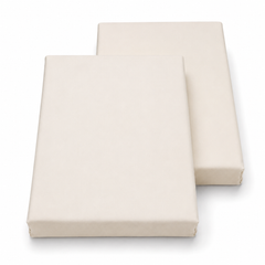 Vanilla Dyed Double Bedding Set of 6 Satin – Elegant Solid Color Luxury Double Bed Bedding Set