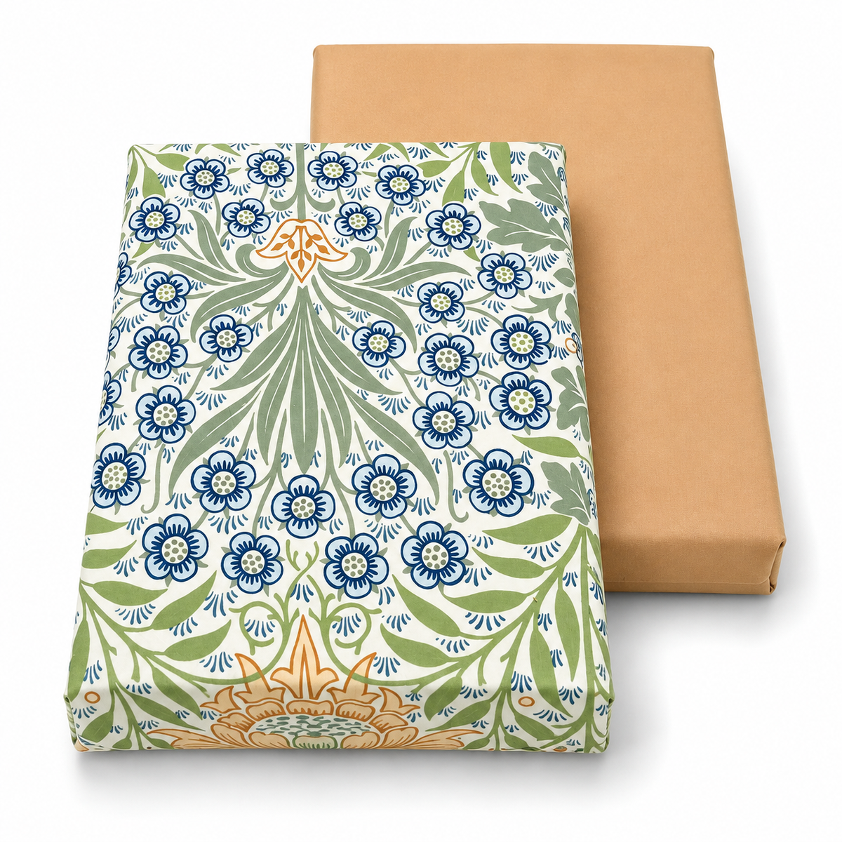 Forest Bloom Dyed Double Bedding Set of Satin – Floral Printed Luxury Double Bed Set