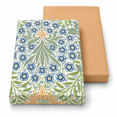 Forest Bloom Dyed Double Bedding Set of Satin – Floral Printed Luxury Double Bed Set