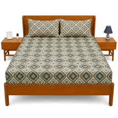 Double Bed Sheet – Camel Trellis
