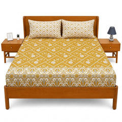 Double Bed Sheet – Golden Trellis