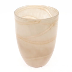 Marble Texture Color Glass Vase – Elegant Swirl Design M