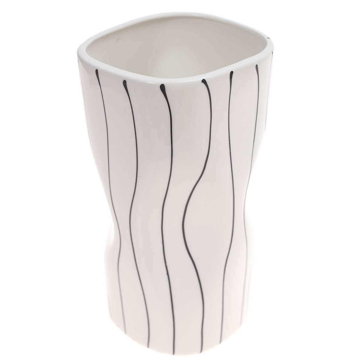 Ceramic Vase White 6X6X10.5Inch CH-001