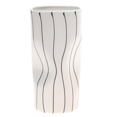 Ceramic Vase White 6X6X10.5Inch CH-001