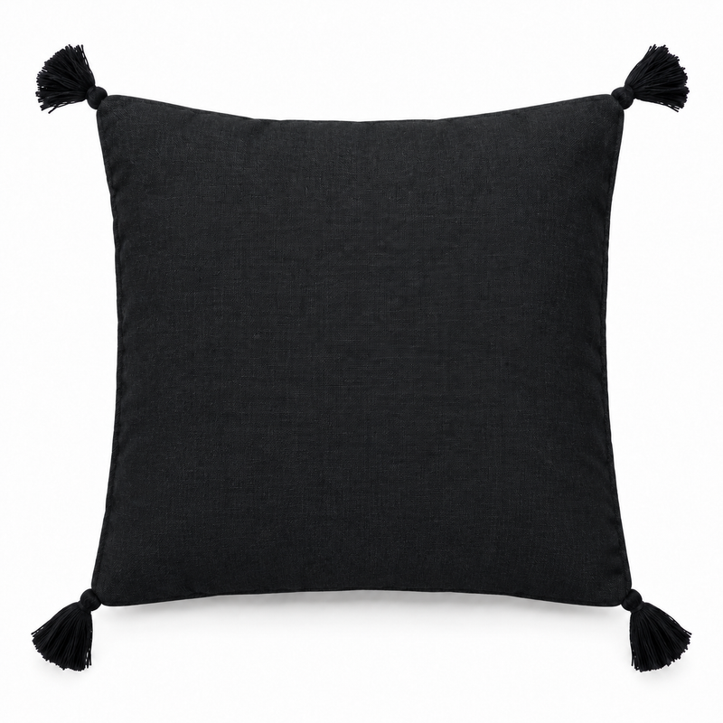 Arabian Black Cushion Cover – 18 × 18 Inches