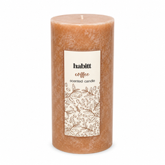 Coffee Pillar Candle 2x6 Inch | Decorative Scented Candle for Home Décor
