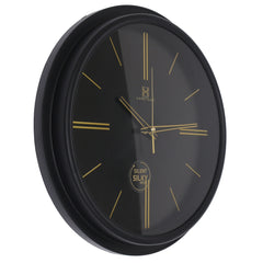 Heritage Wall Clock Rustic – Modern Black & Gold Silent Sweep Wall Clock