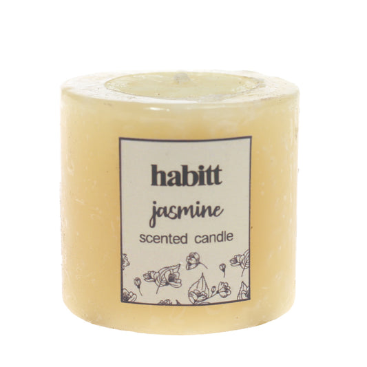 Jasmine Pillar Candle 2x2" - Habitt