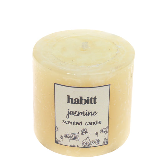 Jasmine Pillar Candle 2x2" - Habitt