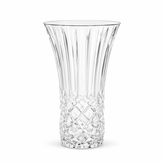 Opera Vase 250MM – Elegant Clear Decorative Textured Vase for Flowers, Tabletop, Living Room & Home Décor