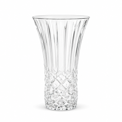 Opera Vase 250MM – Elegant Clear Decorative Textured Vase for Flowers, Tabletop, Living Room & Home Décor