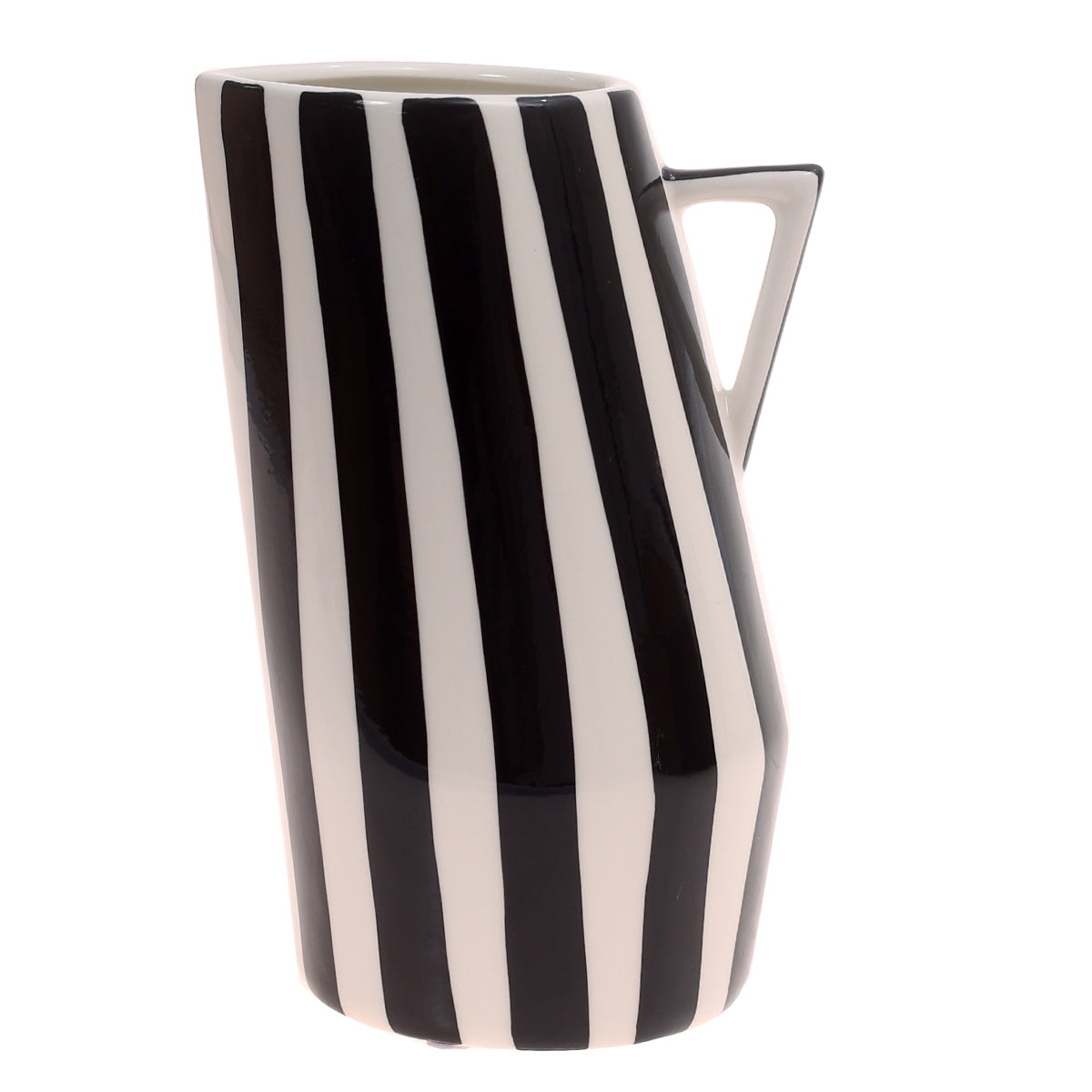 [] Ceramic Jug Vase S Black & White 4.67X4.67X8Inch CH-041