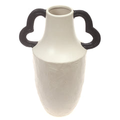 Ceramic Vase L Beige & Black 6.84 X 6.84 X 14.5 Inch TYX-044