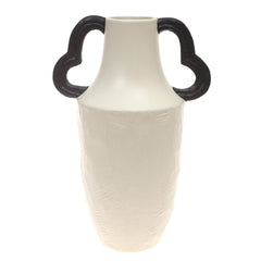 Ceramic Vase L Beige & Black 6.84 X 6.84 X 14.5 Inch TYX-044