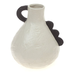 Ceramic Vase L Beige & Black 7.34 X 7.34 X 9 Inch TYX-046