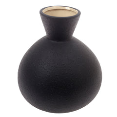 Ceramic Vase L Black 8.5 X 8.5 X 9.5 Inch TYX-007