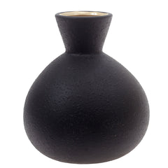 Ceramic Vase L Black 8.5 X 8.5 X 9.5 Inch TYX-007