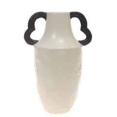 Ceramic Vase M Beige & Black 6 X 6 X 12 Inch TYX-043