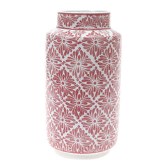 Ceramic Vase M Pink & White 5.84 X 5.84 X 10.5 Inch TYX-038