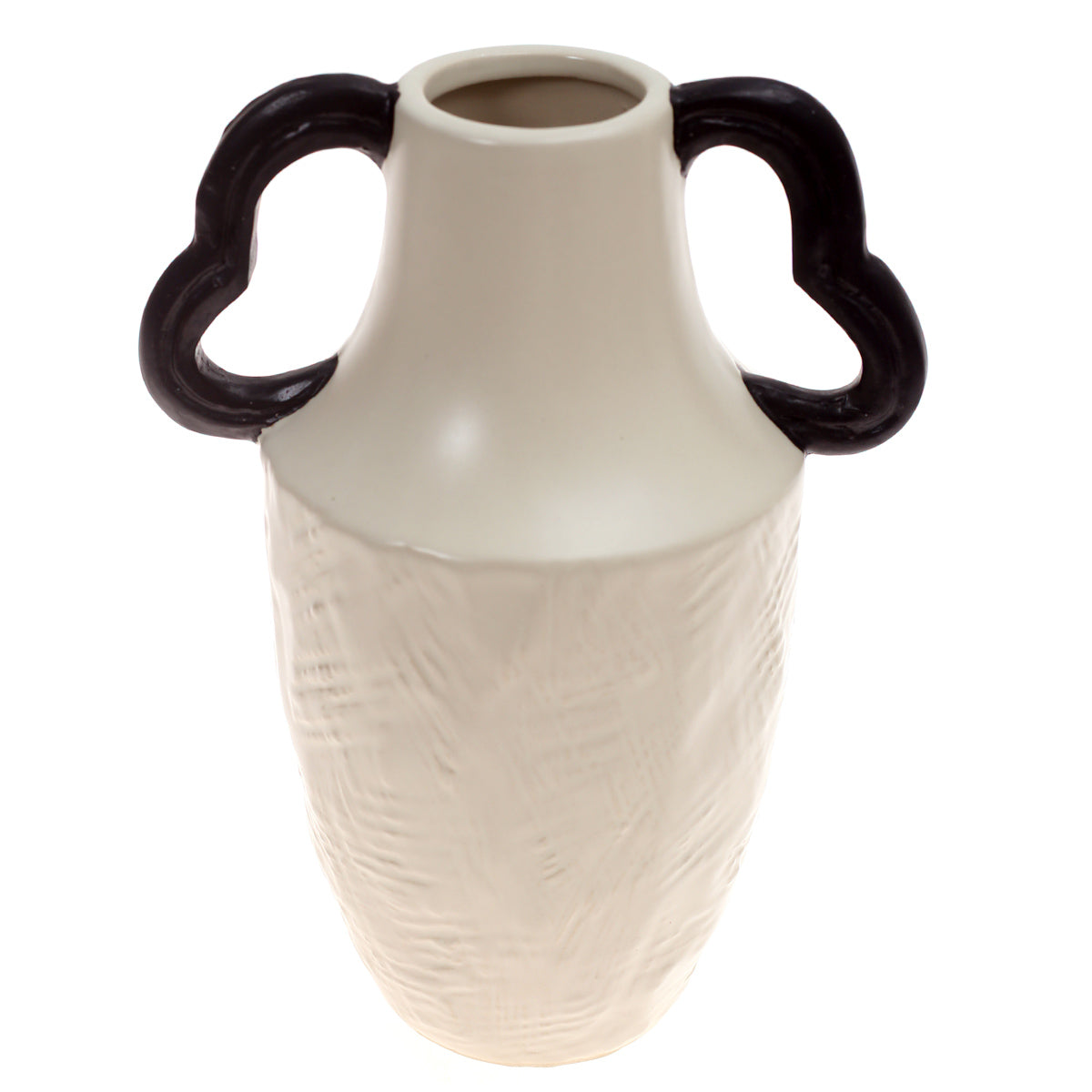 Ceramic Vase S Beige & Black 5.17 X 5.17 X 10 Inch TYX-042