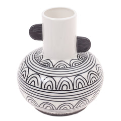 Ceramic Vase S Black & White 5.5X5.5X6.5Inch CH-005