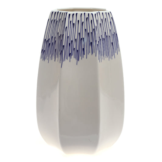 Ceramic Vase S Blue & White 7.67X7.67X11.5Inch CH-028