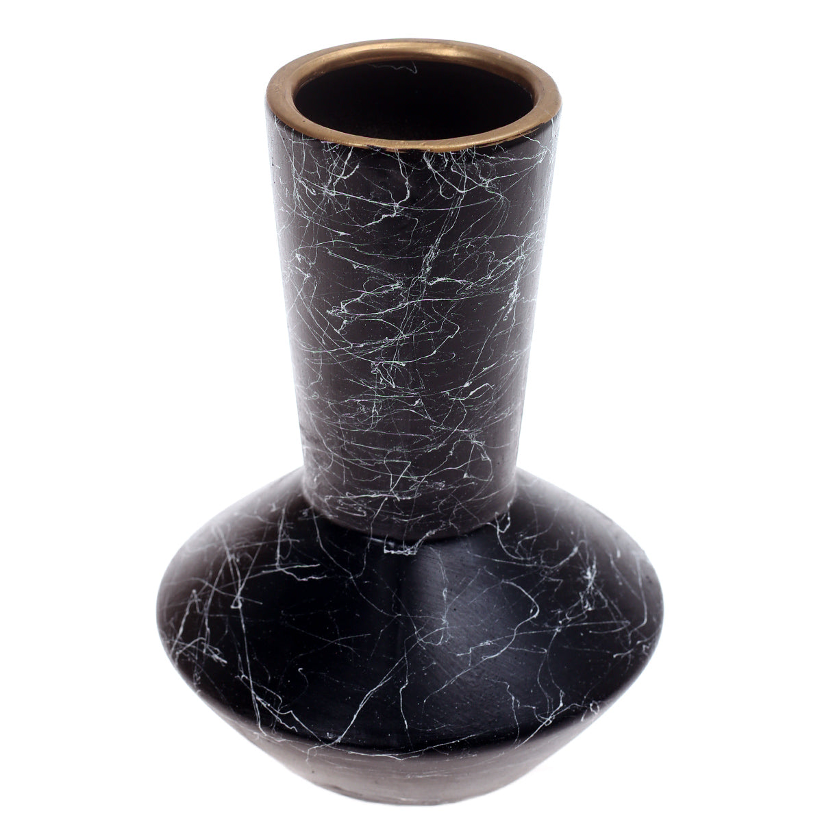 Ceramic Vase Texture Black 7X7X9.5Inch CH-020