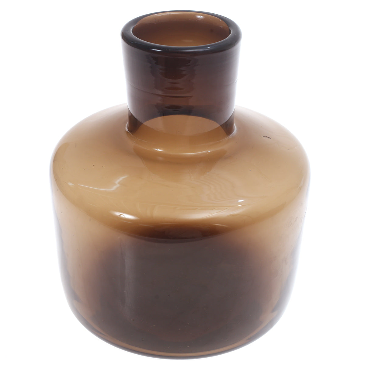 Glass Vase Brown 8X8X10Inch HY-050