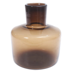 Glass Vase Brown 8X8X10Inch HY-050