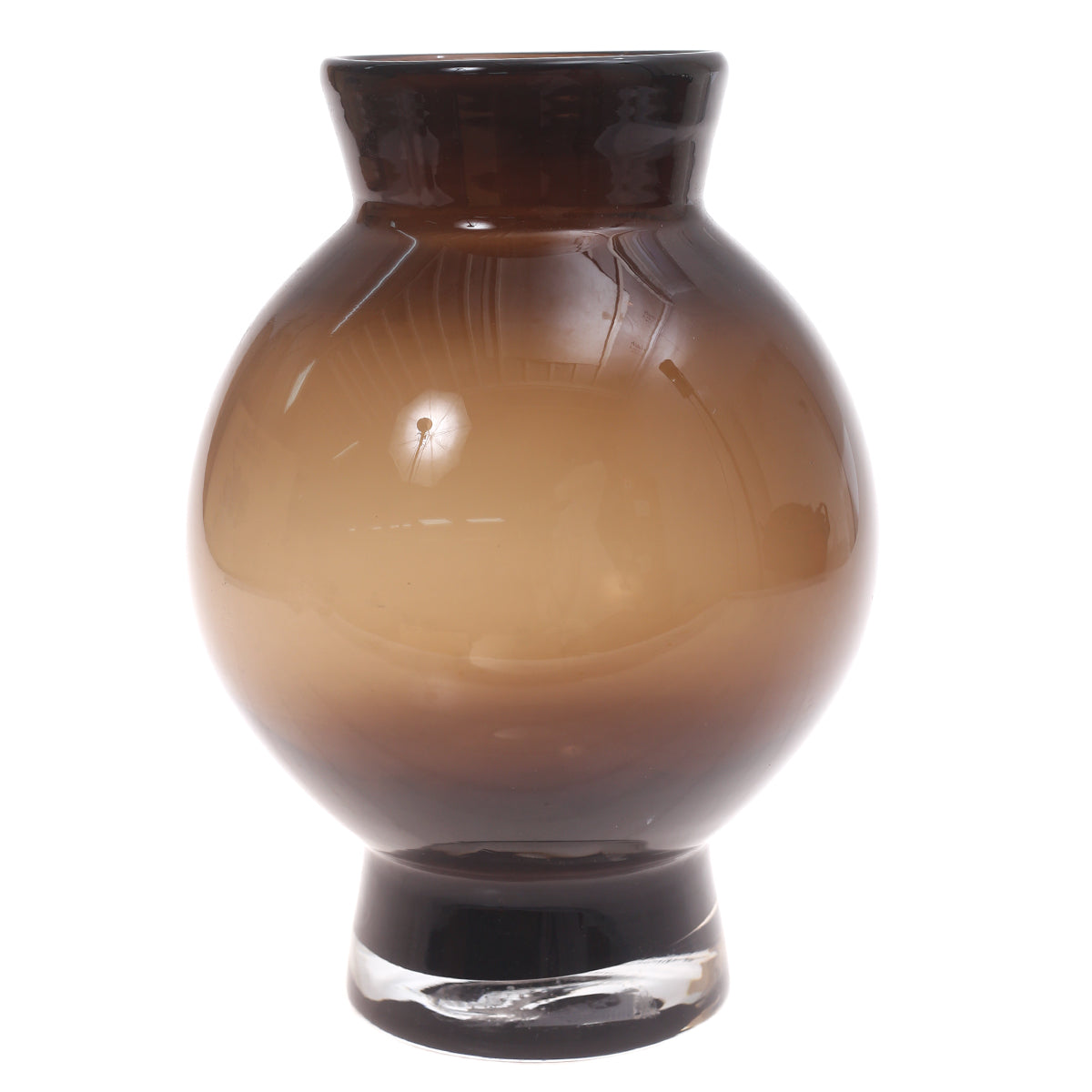 Glass Vase Brown 8X8X11Inch HY-051